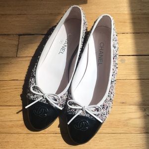 Iconic Chanel Tweed Flats, excellent condition, 40